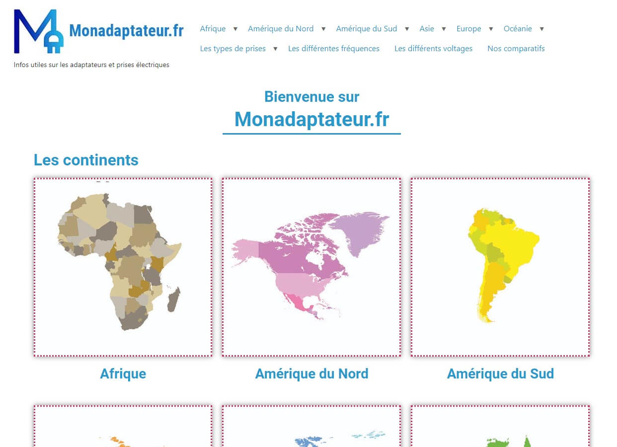 Printscreen du site www.monadapateur.fr